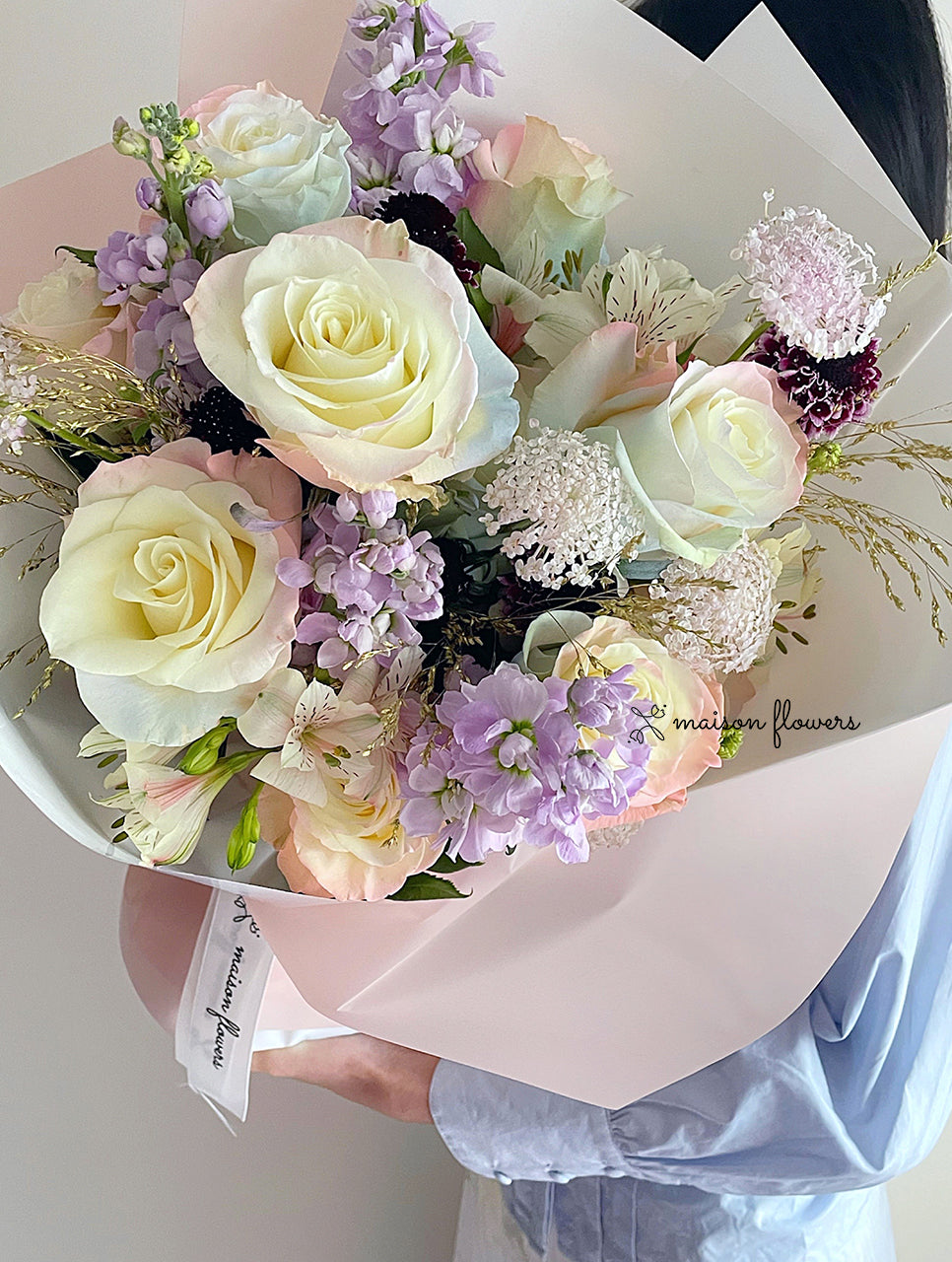 生日花束,粉玫瑰花束