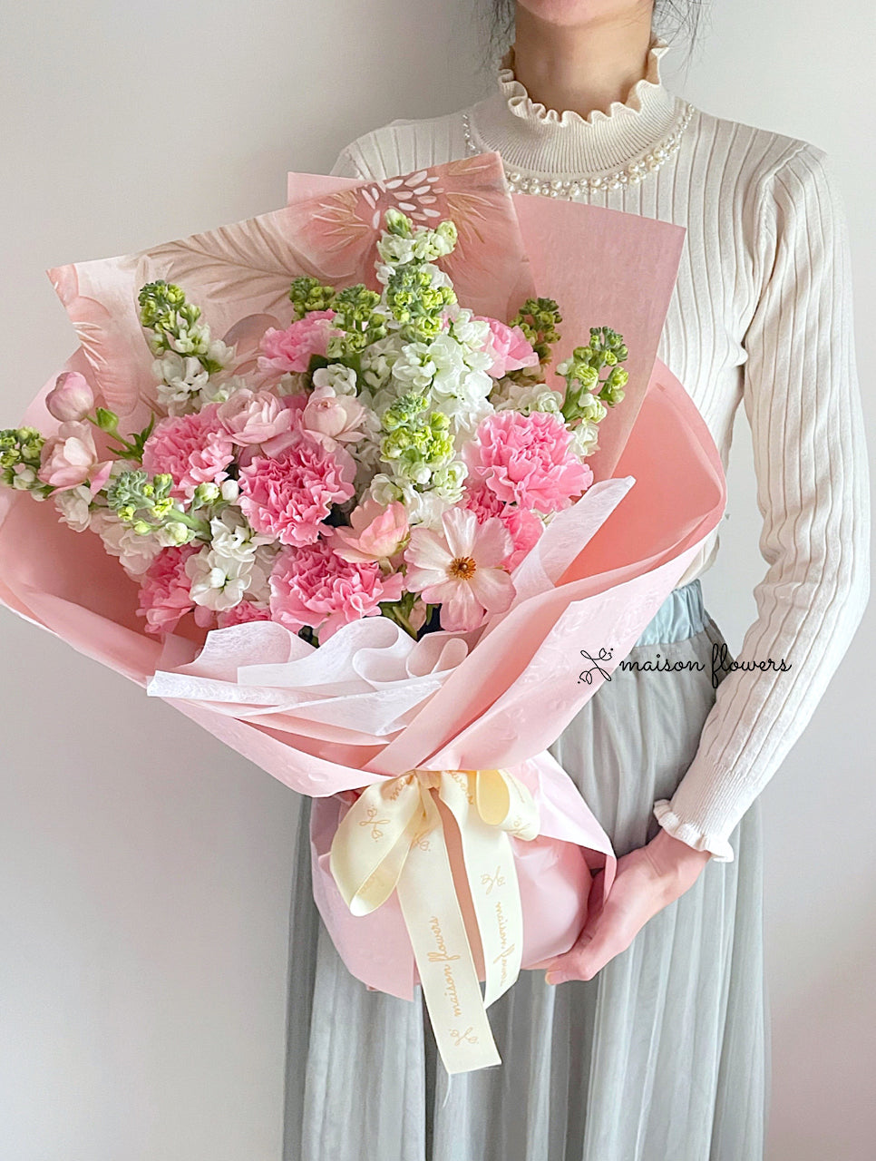 母親節花束，粉紅康乃馨