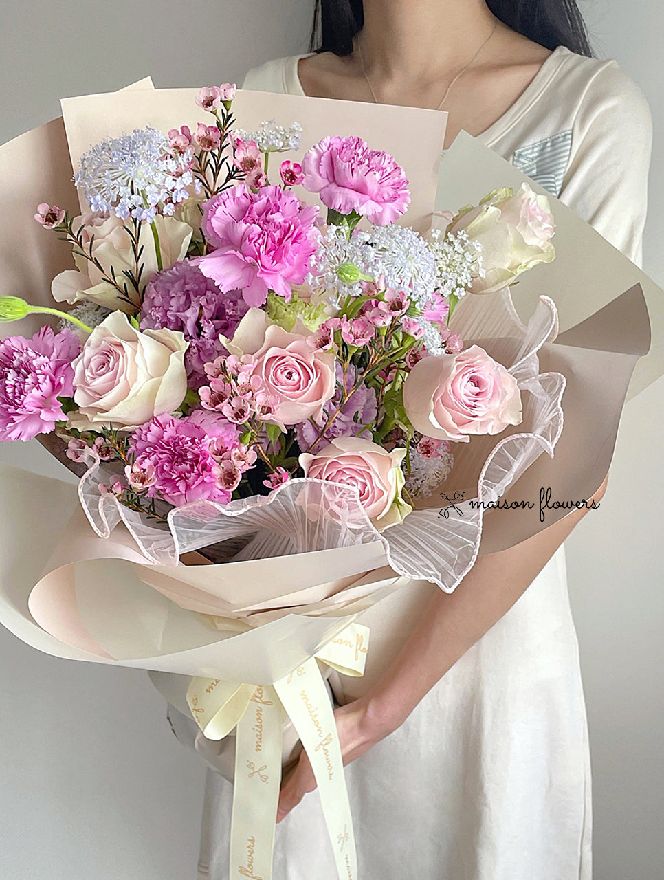 母親節康乃馨花束，紫色康乃馨花束