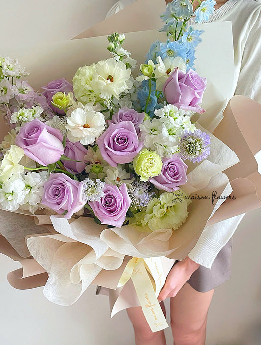 紫玫瑰,紫色花束