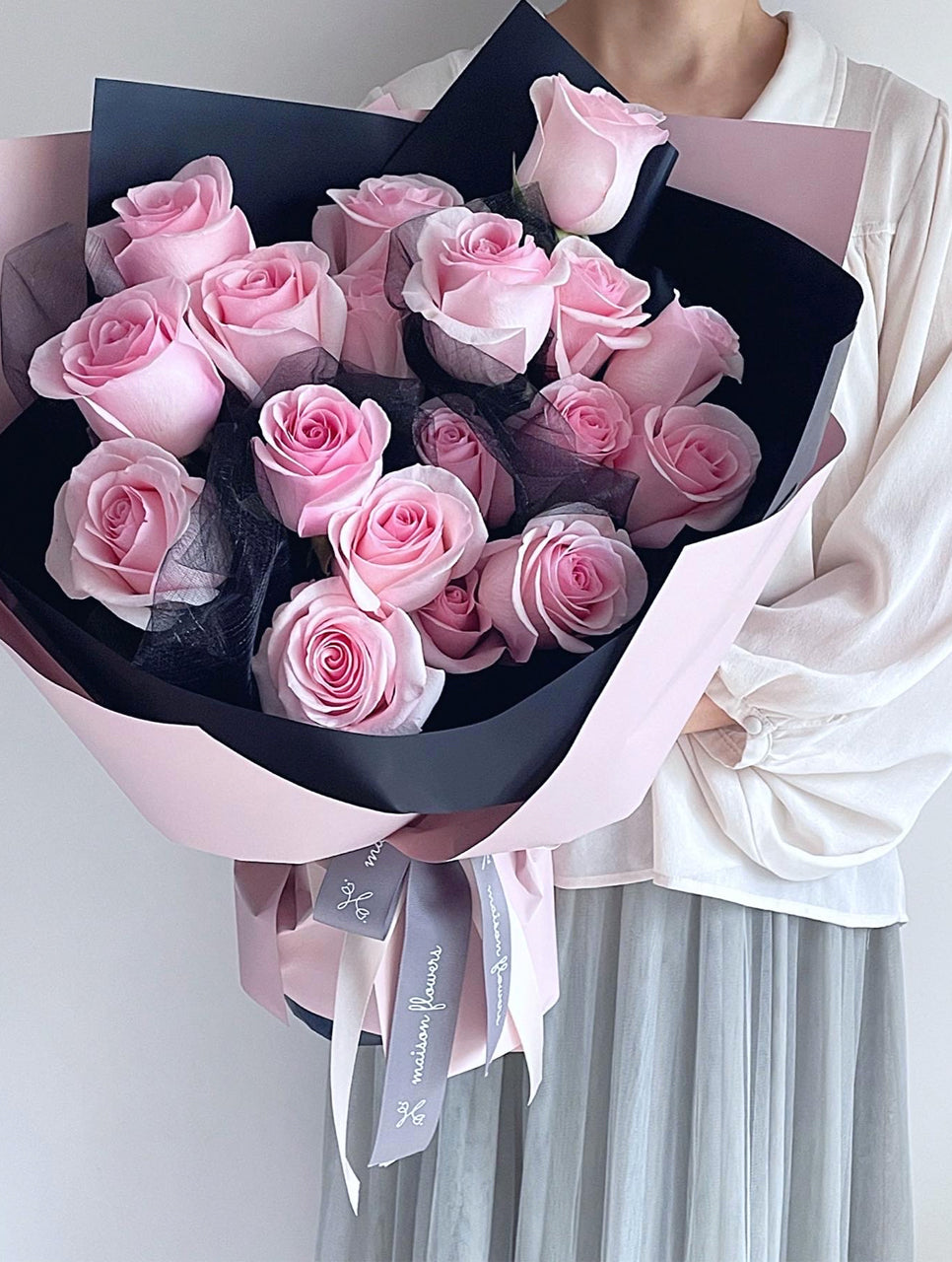pink rose bouquet, ecuador roses