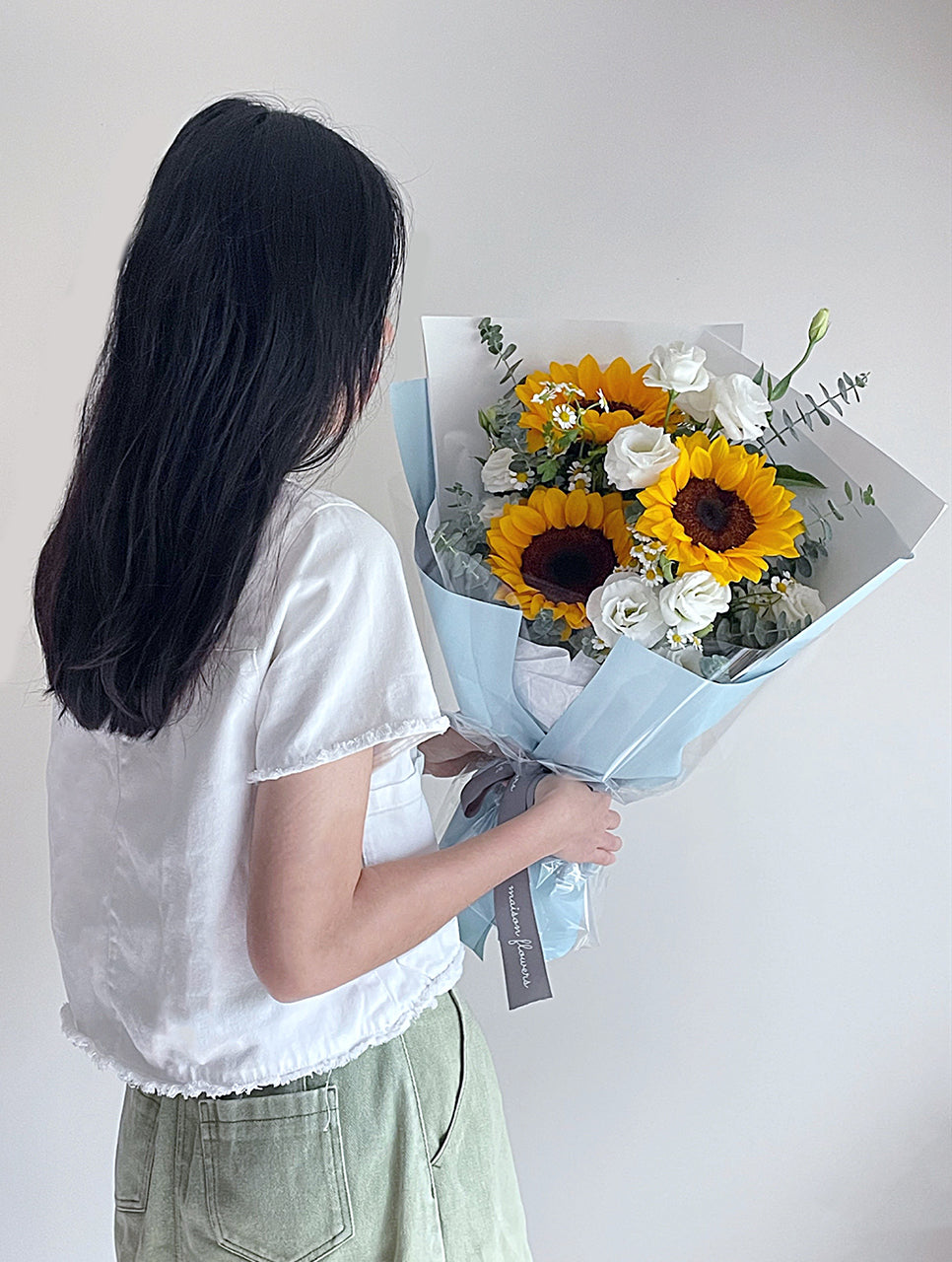 香港畢業花束，向日葵鮮花花束